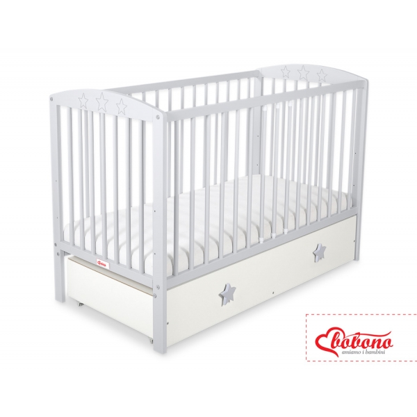 Kinderbett 120x60cm mit Sternen mit Schublade MAXI