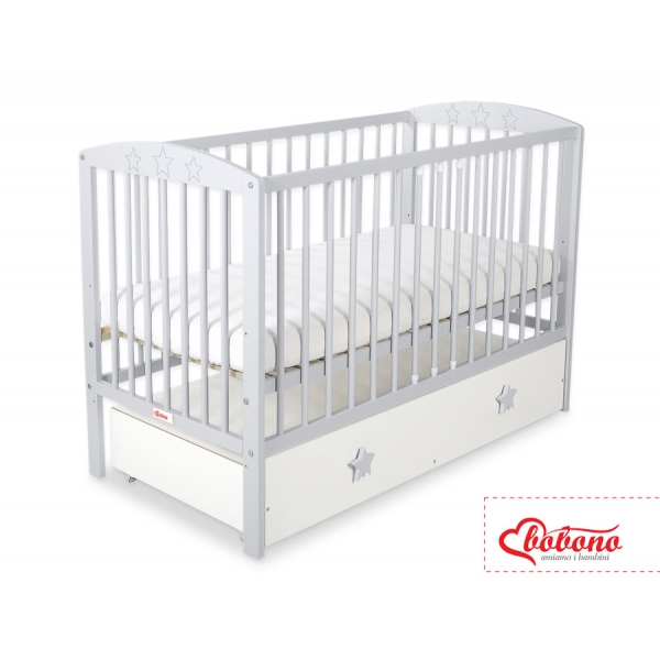 Kinderbett 120x60cm mit Sternen mit Schublade MAXI