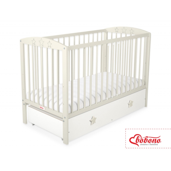 Kinderbett 120x60cm mit Sternen mit Schublade MAXI