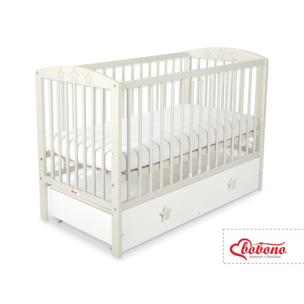 Kinderbett 120x60cm mit Sternen mit Schublade MAXI