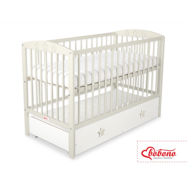 Kinderbett 120x60cm mit Sternen mit Schublade MAXI