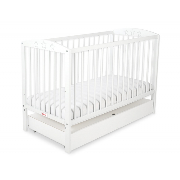 Kinderbett 120x60cm mit Sternen mit Schublade STANDARD