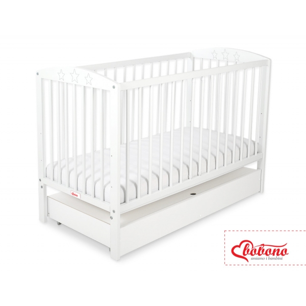 Kinderbett 120x60cm mit Sternen mit Schublade STANDARD