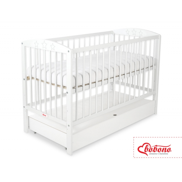 Kinderbett 120x60cm mit Sternen mit Schublade STANDARD