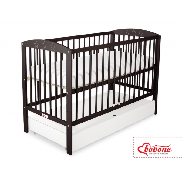 Kinderbett 120x60cm mit Sternen mit Schublade STANDARD
