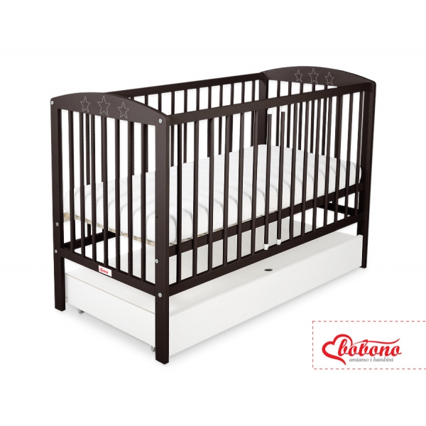 Kinderbett 120x60cm mit Sternen mit Schublade STANDARD