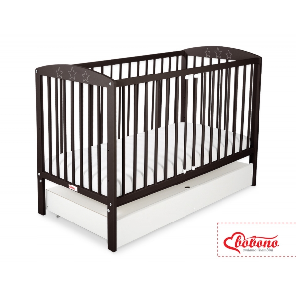 Kinderbett 120x60cm mit Sternen mit Schublade STANDARD