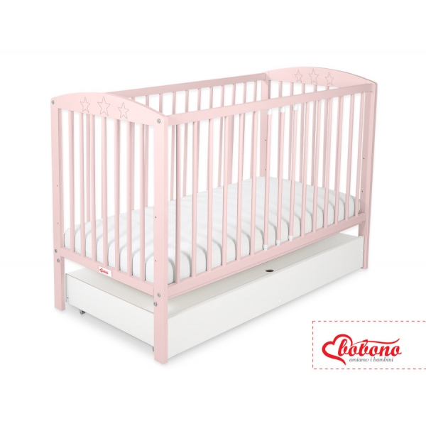 Kinderbett 120x60cm mit Sternen mit Schublade STANDARD