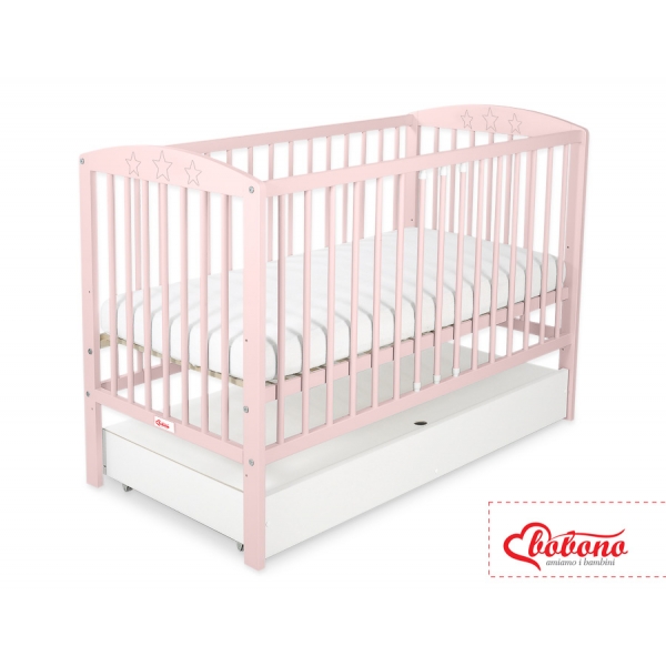 Kinderbett 120x60cm mit Sternen mit Schublade STANDARD