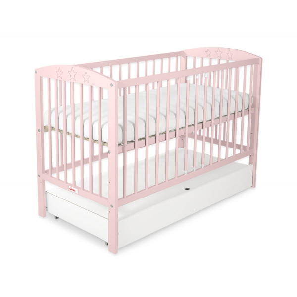 Kinderbett 120x60cm mit Sternen mit Schublade STANDARD