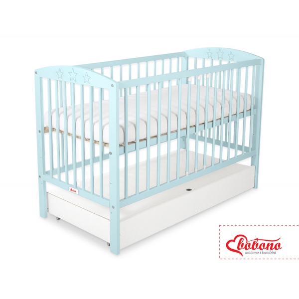 Kinderbett 120x60cm mit Sternen mit Schublade STANDARD