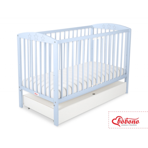 Kinderbett 120x60cm mit Sternen mit Schublade STANDARD