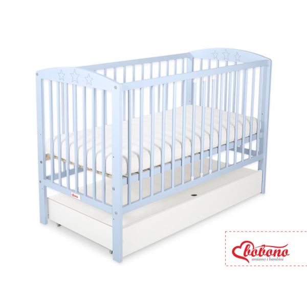 Kinderbett 120x60cm mit Sternen mit Schublade STANDARD