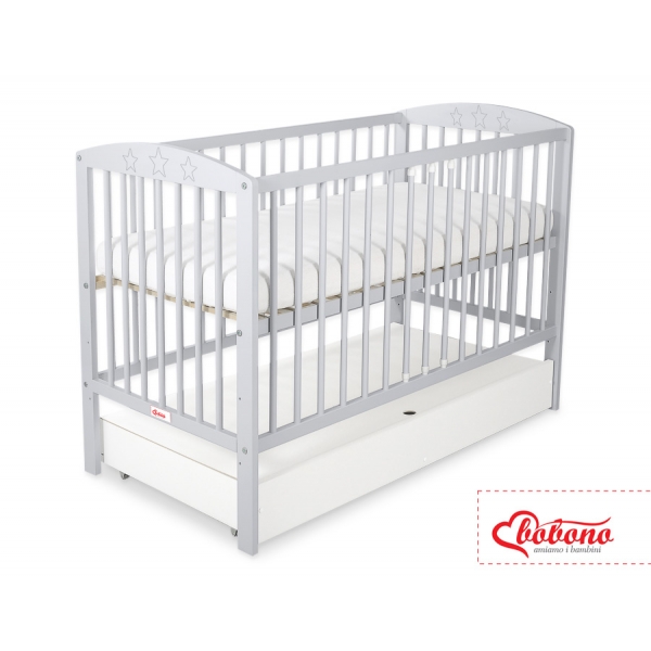 Kinderbett 120x60cm mit Sternen mit Schublade STANDARD