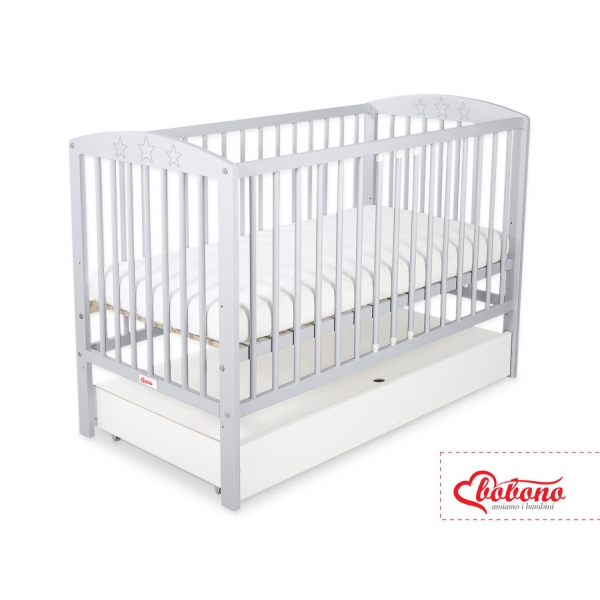 Kinderbett 120x60cm mit Sternen mit Schublade STANDARD