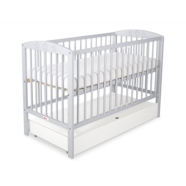 Kinderbett 120x60cm mit Sternen mit Schublade STANDARD