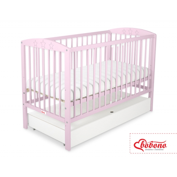 Kinderbett 120x60cm mit Sternen mit Schublade STANDARD