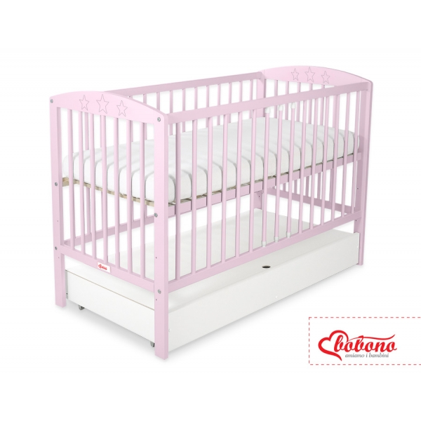 Kinderbett 120x60cm mit Sternen mit Schublade STANDARD