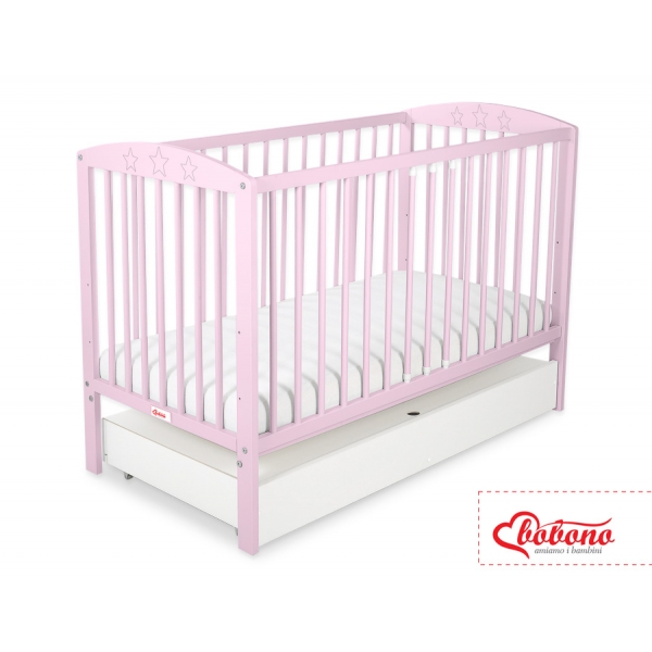 Kinderbett 120x60cm mit Sternen mit Schublade STANDARD