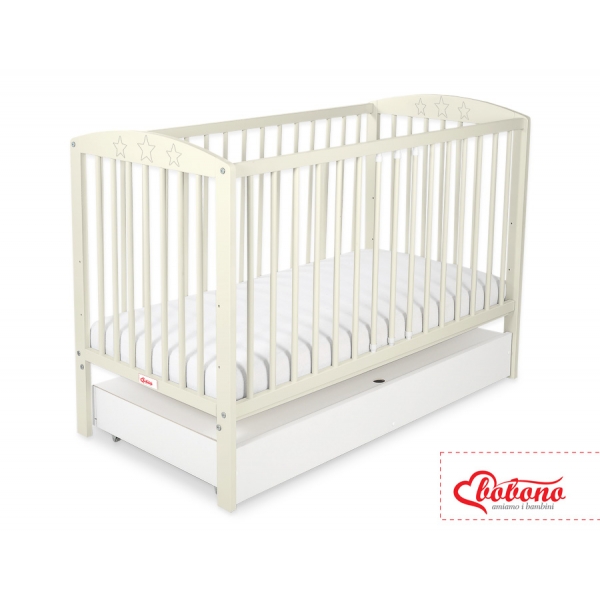 Kinderbett 120x60cm mit Sternen mit Schublade STANDARD