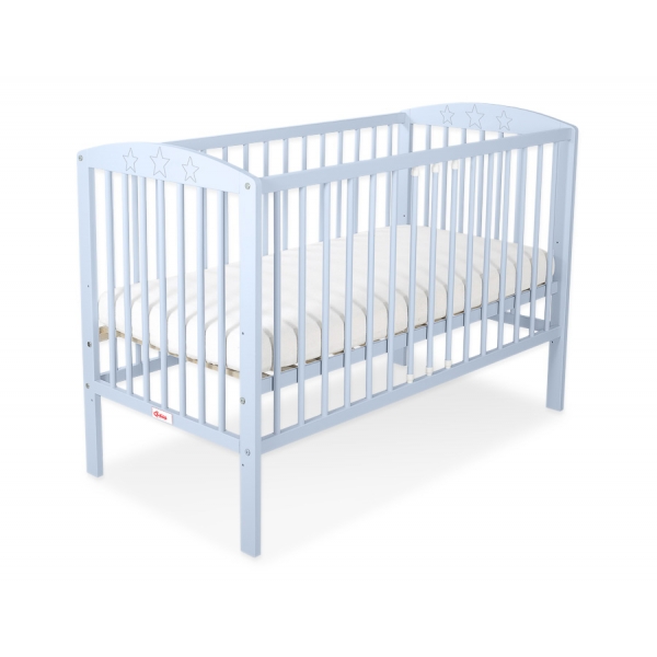 Blau Babybett Kinderbett 120 x 60 cm mit Sternen
