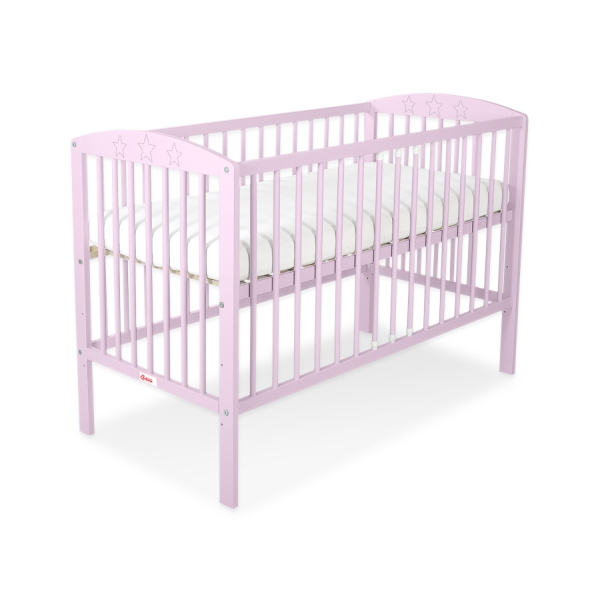 Babybett 120x60cm mit Sternen - rosa