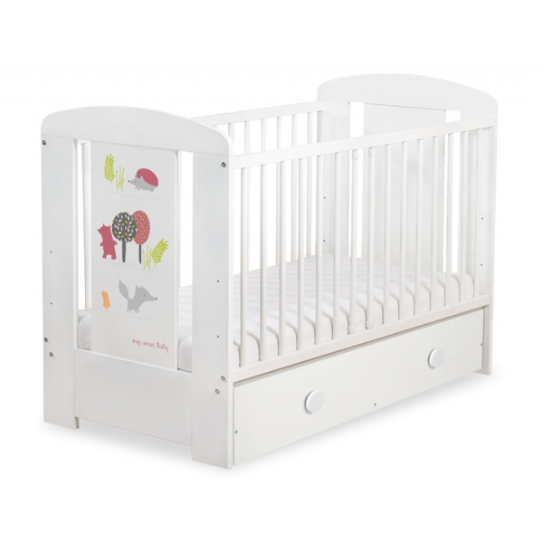 Kinderbett 120x60cm Secret forest mit Schublade MAXI