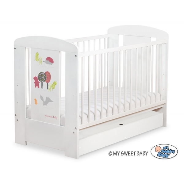 Kinderbett 120x60cm Secret forest mit Schublade STANDARD