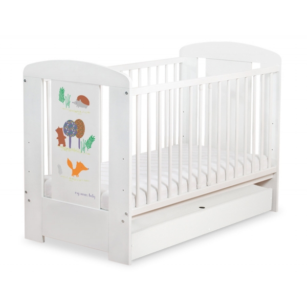 Kinderbett 120x60cm Secret forest mit Schublade STANDARD