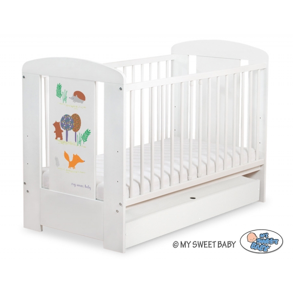 Kinderbett 120x60cm Secret forest mit Schublade STANDARD