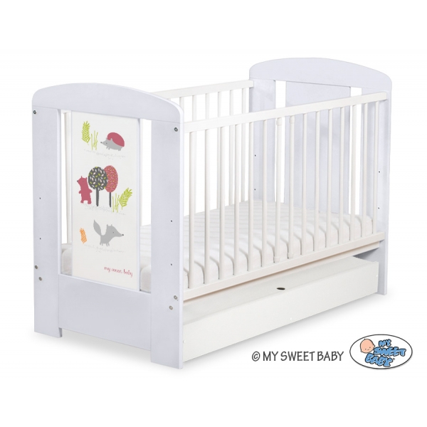 Kinderbett 120x60cm Secret forest mit Schublade STANDARD