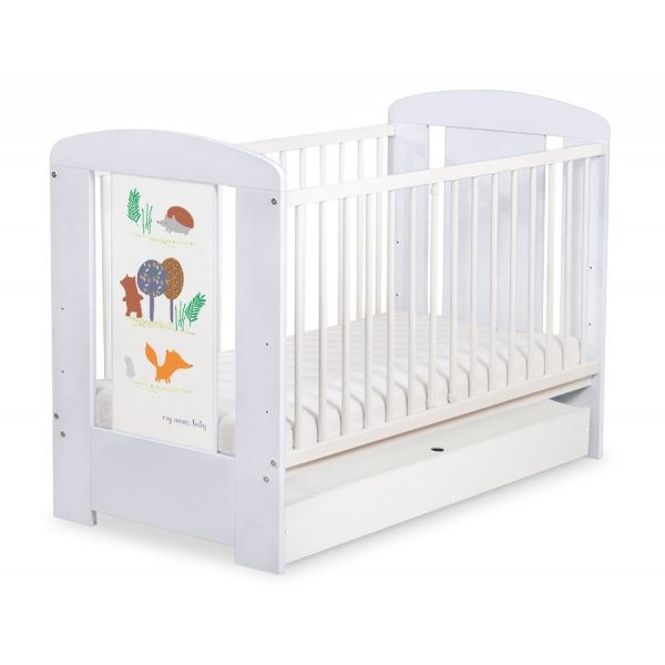 Kinderbett 120x60cm Secret forest mit Schublade STANDARD
