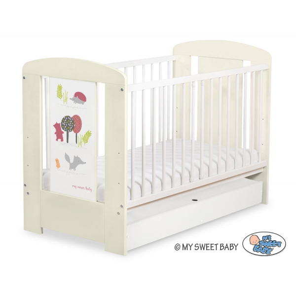 Kinderbett 120x60cm Secret forest mit Schublade STANDARD
