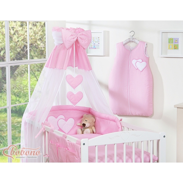 Babybett  Betthimmel Rosa