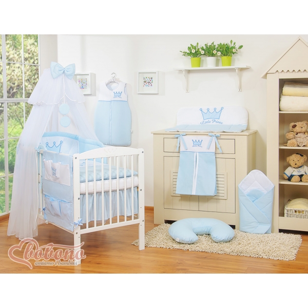 Kinderbett Moskitonetz aus Chiffon - Little Prince/Princess blau
