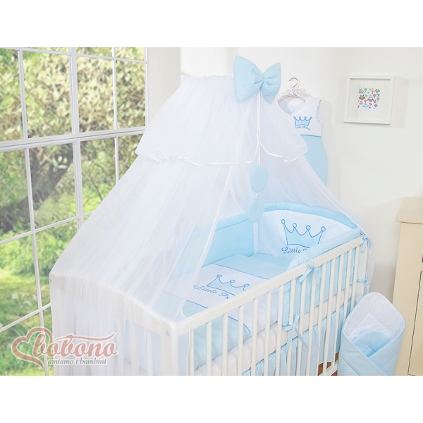 Kinderbett Moskitonetz aus Chiffon - Little Prince/Princess blau