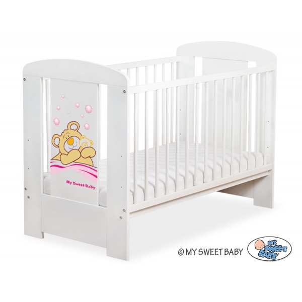 Kinderbett Weiß 120x60cm Teddy Bär Barnaba nr 5005-07-800