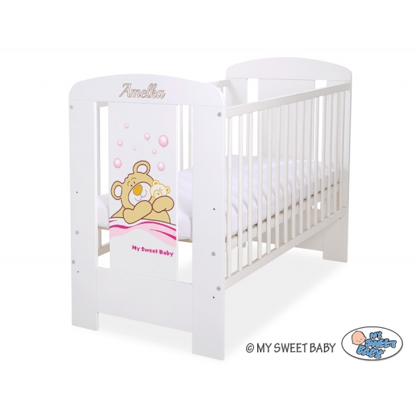 Kinderbett Weiß 120x60cm Teddy Bär Barnaba nr 5005-07-800