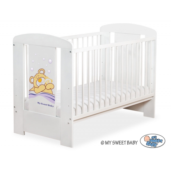 Kinderbett Weiß 120x60cm Teddy Bär Barnaba nr 5005-07-801