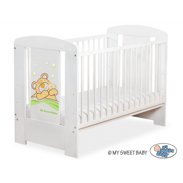 Kinderbett Weiß 120x60cm Teddy Bär Barnaba nr 5005-07-802