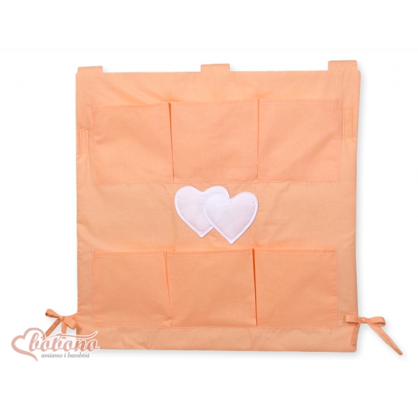 Kinderbetttasche - Hängende Herzen orange
