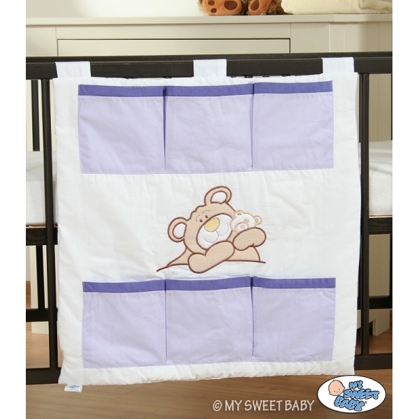 Kinderbetttasche - Teddy Bär Barnaba lila