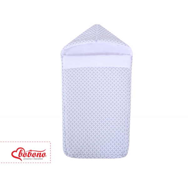Kinderwagen Fußsack - Blumenmuster-grau
