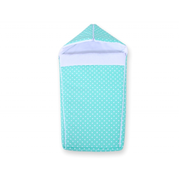 Kinderwagen Fußsack - Minze-Punktemuster