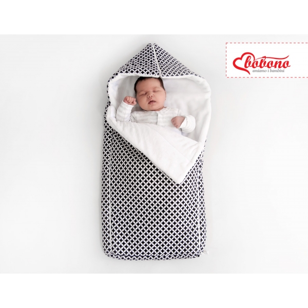 Kinderwagen Schlafsack - Blumenmuster-Schwarz