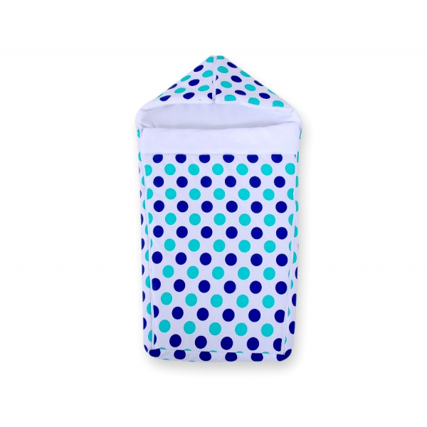Kinderwagen-Schlafsack - Dunkelblau-minze Tupfen