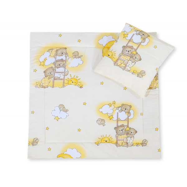 Kinderwagen Set 2tlg - Basic  Leiter-Bärchen creme