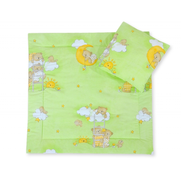 Kinderwagen Set 2tlg - Basic Leiter-Bärchen grün