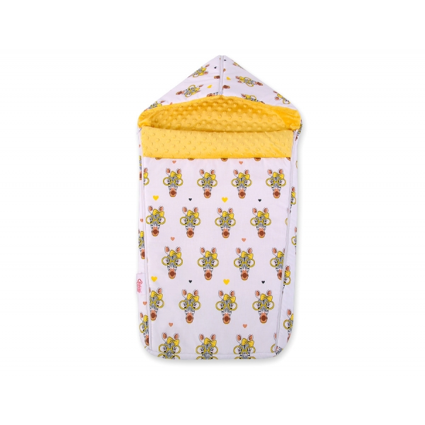 Kinderwagenschlafsack - gelbe Zebras