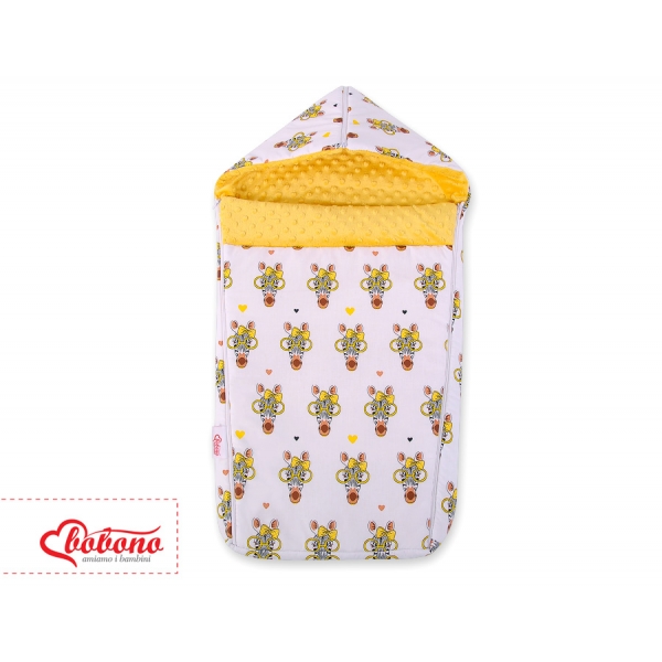 Kinderwagenschlafsack - gelbe Zebras